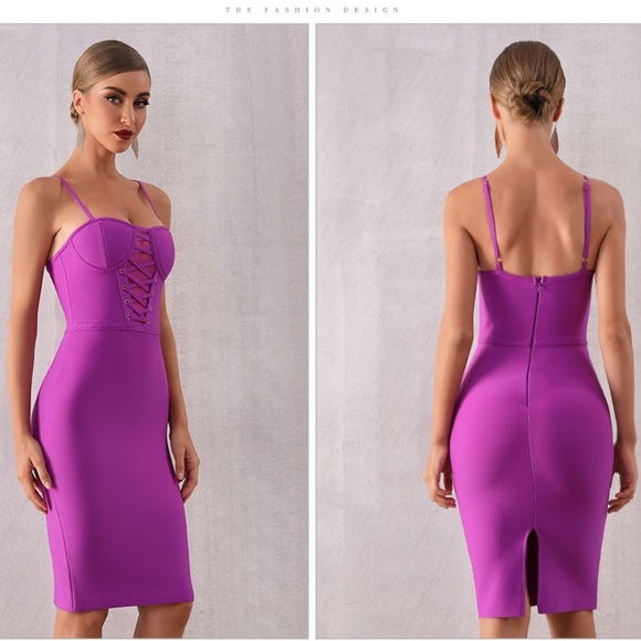 🎥 Bandage Lace Up Mesh Detail Bodycon Dress Black - Picture 8 of 12